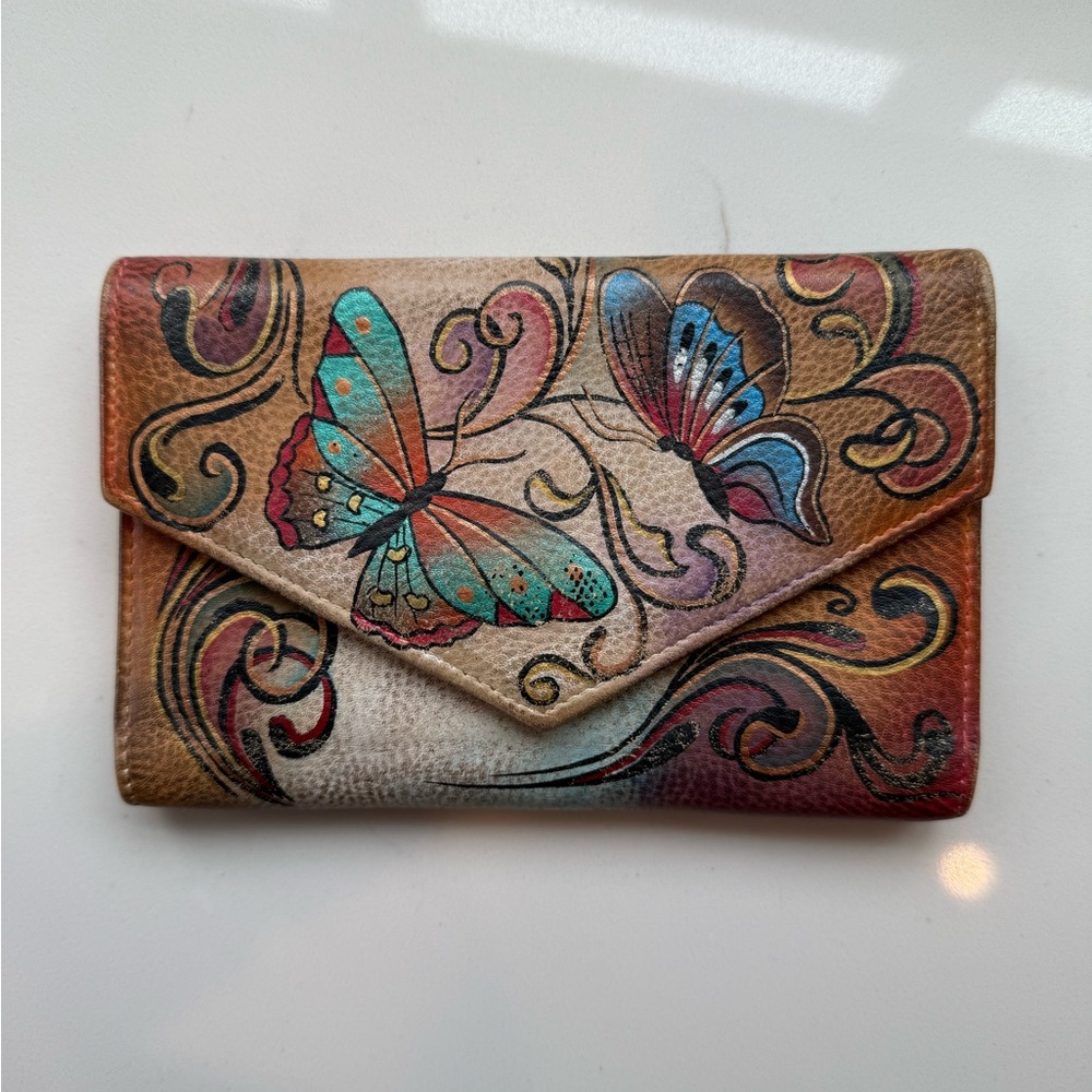 Anuschka Multicolor Butterfly Wallet